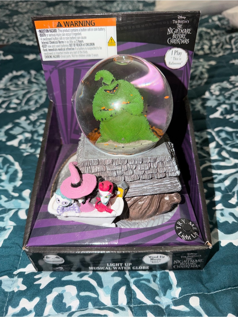 The Nightmare Before Christmas Oogie Boogie Light-Up Water Globe